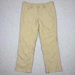 The North Face Horizon 2.0 Pants Womens 8 Short Khaki Roll Tab Hem Hiking